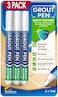 Rainbow Chalk Markers Limited 3 x White Grout Pens - Designed for Restoring Tile Grout in bathroomsKitchens.