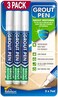 Rainbow Chalk Markers Limited 3 x White Grout Pens - Designed for Restoring Tile Grout in bathroomsKitchens.