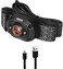 NEBO MYCRO USB 400 LUMEN Rechargeable, Adjustable LED HeadlampCap, Bright Spot Light For Camping, Hiking, Caving, Fishing with Adjustable Headstrap and Cap Clip, IPX4 water resistant.