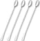 GLAMFIELDS 12-Inch Long Handle Mixing Spoons, Iced Teaspoons, Ice Cream Spoon, Stainless Steel Cocktail Stirring Spoons, Set of 4.