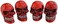 Abfer Skull Tire Wheel Air Cap Valve Stem Covers Car Decorative Accessories Fit Most Vehicle Truck Motorcycles Bikes, Red.