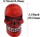 Abfer Skull Tire Wheel Air Cap Valve Stem Covers Car Decorative Accessories Fit Most Vehicle Truck Motorcycles Bikes, Red.