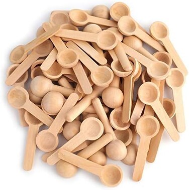 Tebery Wooden Spoons (60 Pieces, Small.