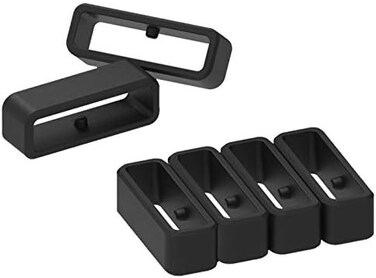 RuenTech 6-Pack Fastener Rings Compatible with Garmin Forerunner 35/235/265/735XT, for Forerunner 945/935 Band Keeper, Silicone Replacement Watch Band Loop/Holder/Retainer.