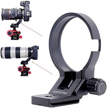 iShoot Lens Collar Tripod Mount Ring Compatible with Canon EF-EOS R Mount Converter Adapter Ring Basic Model, Lens Support Holder Bracket Bottom is 39mm Arca-Swiss Fit Quick Release Plate Dovetail.
