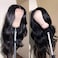 IUPin Body Wave Lace Front Wigs Human Hair Pre Plucked Bleached Knots with Baby Hair Glueless 44 Brazilian Virgin Lace Closure Human Hair Wigs for Black Women Natural Color 150 Density (18inch, body.