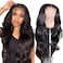 IUPin Body Wave Lace Front Wigs Human Hair Pre Plucked Bleached Knots with Baby Hair Glueless 44 Brazilian Virgin Lace Closure Human Hair Wigs for Black Women Natural Color 150 Density (18inch, body.