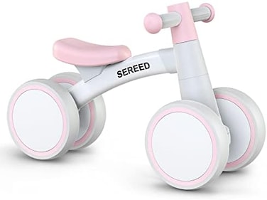SEREED Baby Balance Bike for 1 Year Old Boys Girls 12-24 Month Toddler Balance Bike, 4 Wheels Toddler First Bike, First Birthday Gifts.
