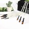GETHPEN Angular Paint Brushes Nylon Hair Angled Watercolor Pait Brush Set for Acrylics Watercolors Gouache Inks Oil and Tempera(12pcs Pearl White Angled Paintbrush Set.