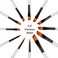 GETHPEN Angular Paint Brushes Nylon Hair Angled Watercolor Pait Brush Set for Acrylics Watercolors Gouache Inks Oil and Tempera(12pcs Pearl White Angled Paintbrush Set.
