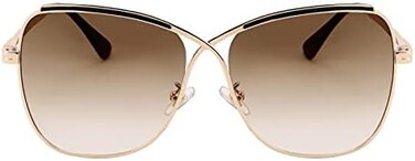FEISEDY Womens Pilot Sunglasses Oversized Butterfly X Shape Design Cateye Cute Lady Sunglasses B2738.