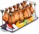 RTT Chicken Leg Rack for Grill with Drip Tray - Easy to Use 14 Slots Chicken Wing Rack - Premium Stainless Steel Chicken Drumstick Rack for Smoker - Chicken Drumstick Holder for Grill Accessories.