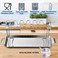 RTT Chicken Leg Rack for Grill with Drip Tray - Easy to Use 14 Slots Chicken Wing Rack - Premium Stainless Steel Chicken Drumstick Rack for Smoker - Chicken Drumstick Holder for Grill Accessories.