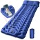 MEETPEAK Sleeping Pad, Extra Thickness 4 Inch Inflatable Camping Sleeping Mat with Pillow Built-in Foot Press, Compact Ultralight Camping Air Mattress for Backpacking, Hiking, Tent.