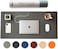 Nordik By Design Nordik Leather Desk Mat Cable Organizer (Alaskan Gray 35 X 17 inchPremium Extended Mouse Mat for Home Office Accessories - Non-Slip Vegan Leather Desk Pad ProtectorDesk Blotter Pad.