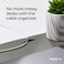 Nordik By Design Nordik Leather Desk Mat Cable Organizer (Alaskan Gray 35 X 17 inchPremium Extended Mouse Mat for Home Office Accessories - Non-Slip Vegan Leather Desk Pad ProtectorDesk Blotter Pad.