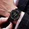 YUINK Mens Watch Ultra-Thin Digital Sports Watch Waterproof Stainless Steel Fashion Wrist Watch for Men Women, Black Mesh Band, L, Ultra-thin digital sports watch.