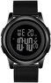 YUINK Mens Watch Ultra-Thin Digital Sports Watch Waterproof Stainless Steel Fashion Wrist Watch for Men Women, Black Mesh Band, L, Ultra-thin digital sports watch.