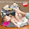 ORIENT FAMULAY Collapsible Trunk OrganizerDiaper Changing Station, Baby Diaper Caddy Organizer with Movable Dividers, Easy-to-Reach for Back Seat Travel Car Organizer, Waterproof Car Trunk Organizer G