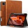 auaua iPad Pro 12. 9 2022 case, 6th/5th/4th/3rd Generation Stand Cover with Pencil Holder, Auto Sleep/Wake, Vegan Leather (Brown.