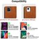 auaua iPad Pro 12. 9 2022 case, 6th/5th/4th/3rd Generation Stand Cover with Pencil Holder, Auto Sleep/Wake, Vegan Leather (Brown.