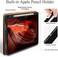 auaua iPad Pro 12. 9 2022 case, 6th/5th/4th/3rd Generation Stand Cover with Pencil Holder, Auto Sleep/Wake, Vegan Leather (Brown.