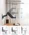 MOUNT PRO Single Monitor Wall Mount for 13 to 32 Inch Computer Screens, Gas Spring Wall Monitor Arm Holds Up to 17. 6lbs, Full Motion Adjustable Wall Monitor Mount, VESA Mount 75x75, 100x100,Black.