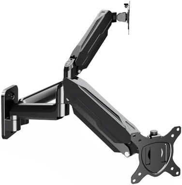 MOUNT PRO Dual Monitor Wall Mount for 13 to 32 Inch Computer Screens, Gas Spring Wall Monitor Arm for 2 Monitors, Each Holds Up to 17. 6lbs, Full Motion Wall Monitor Mount with VESA 75x75/100x100.