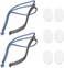 طقم غطاء رأس بديل لجهاز CPAP من لالاستار، طراز Airfit P10 المُطوّر، عبوة من قطعتين. غطاء رأس بديل متوافق مع قناع وسادة الأنف ResMed Airfit P10 CPAP، يتضمن حزامين مطاطيين و6 مشابك تعديل.