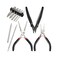 Honoson 10-Piece Metal DIY Model Tool Set: Edge, Tab, Cylinder, Cone, Nozzle, Flat Nose, Needle Nose Pliers for 3D Metal Jigsaw Puzzles Assembly.