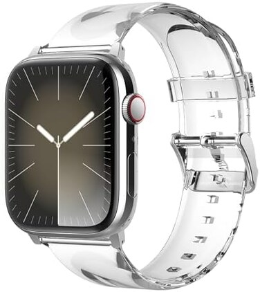 Elago Clear Band for Apple Watch Series 8/7 (45mm, Series 6/SE/5/4 (44mmand 3/2/1 (42mm- Clear.