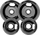 AMI PARTS W10290350 and W10290353 Porcelain Burner Drip Pan Bowls Replacement Fits Whirl-pool Electric Range Cooktop Includes 2 8-Inch and 2 6-Inch Pans.
