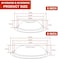 AMI PARTS W10290350 and W10290353 Porcelain Burner Drip Pan Bowls Replacement Fits Whirl-pool Electric Range Cooktop Includes 2 8-Inch and 2 6-Inch Pans.