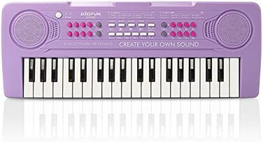 BIGFUN Kid Keyboard Piano - 37 Keys Toddler Keyboard Multifunction Music Educational Instrument Toy Electronic Piano for 3, 4, 5, 6, 7, 8 Girls and Boys (Purple.