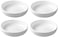 Mozacona 4pcs White Ceramic Seasoning Dishes Dipping Bowls Appetizer Plates,3. 8 inch.