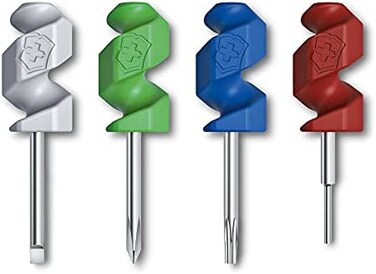 Victorinox Mini-Tools 4 Piece Compact Swiss Made Tools for 84, 85, 91 and 111 mm Pocket Knives &ndash; Multicolor.