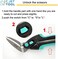 C.JET TOOL 10" Heavy Duty Scissors, Carpet Cutter, Industrial Scissors, Multipurpose, Scissors for Carpet, Cardboard, Leather, Pruning, Gardening, Professional Soft Grip Stainless Steel (Turquoise.