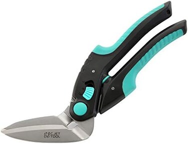 C.JET TOOL 10" Heavy Duty Scissors, Carpet Cutter, Industrial Scissors, Multipurpose, Scissors for Carpet, Cardboard, Leather, Pruning, Gardening, Professional Soft Grip Stainless Steel (Turquoise.