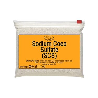 Artekas Innovation SODIUM COCO SULFATE (SCS- Fine Granules - Anionic, Foaming Surfactant - for Homemade Solid Shampoo Bars, Soap, Foamy, Bubbly Products, Hair, Body - 600 g21. 17 Oz.