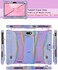 DETUOSI Case for YELLYOUTH 10. 1 Tablet, Dragon Touch Notepad K10 Case, Soft Silicone Lightweight Cover for ZONKO 10. 1, Beyond Tab 10. 1 inch, Lectrus 10. 1, [Stylus PenHand Strap], Rose RedPurple.