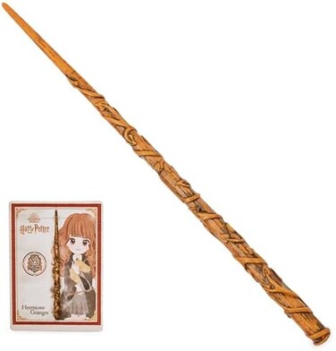 Wizarding World Official, Authentic 12-Inch Spellbinding Hermione Granger Wand with Collectible Spell Card Kids&rsquo; Harry Potter Fancy Dress Role Play Toys for Ages 6 and Up.