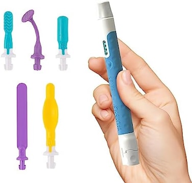 TalkTools Sensi Ocean Kit - Speech Therapy and Sensory Integration Kit for KidsImprove Biting, Chewing, and Speech ClarityMulti Speed Operation, Pulse, and Memory Feat.Ergonomic Base - 5 Tips.