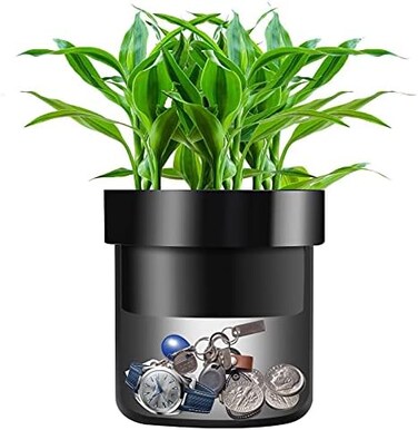 Younion Flower Pot Diversion Safe with Key Lock, Secret Hidden Safe Lock Box, Perfect for Hiding The Valuables Inside Flower Pot&rsquo;s False Bottom, Plants Not Include.