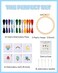 Pllieay Cross Stitch Beginner Kit for Kids 7-13, Includes 6pcs Project Cross Stitch Pattern and 2pcs Hoops, 12 Skeins, Needle Point Starter Kit Sewing Set with Instructions for Christmas Gift.