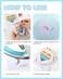 Pllieay Cross Stitch Beginner Kit for Kids 7-13, Includes 6pcs Project Cross Stitch Pattern and 2pcs Hoops, 12 Skeins, Needle Point Starter Kit Sewing Set with Instructions for Christmas Gift.