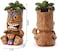 Yiosax Tiki Decorations - Solar Power Light Up Tiki Garden Statues Outdoor Decor - Tiki Chief Bar Hut Sign Lamp Decor - Tiki Head Totem Pole Figurines for Walkway/Lawn/Patio/Pool/Yard/Easter D&eacute;cor.