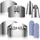 CHENGU 8 Pieces Finger Guard Set for Cutting Knife Guard Finger Cot Stainless Steel Cutting Protector Adjustable Safe Thumb Guard Finger Protector for Cutting Food to Avoid Hurting When Slicing and Ch