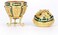 FASALINO Faberge Egg Jewelry Trinket Box Classic Hand-Painted Ornaments Metal Vintage Craft Gift for Home Decor.