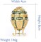 FASALINO Faberge Egg Jewelry Trinket Box Classic Hand-Painted Ornaments Metal Vintage Craft Gift for Home Decor.