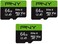 PNY 64GB Elite-X Class 10 U3 V30 microSDXC Flash Memory Card, 3 Count (Pack of 1- 100MB/s, Class 10, U3, V30, A1, 4K UHD, Full HD, UHS-I, micro SD.